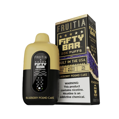 Fifty Bar X Fruitia 20K Disposable Vape (black edition)