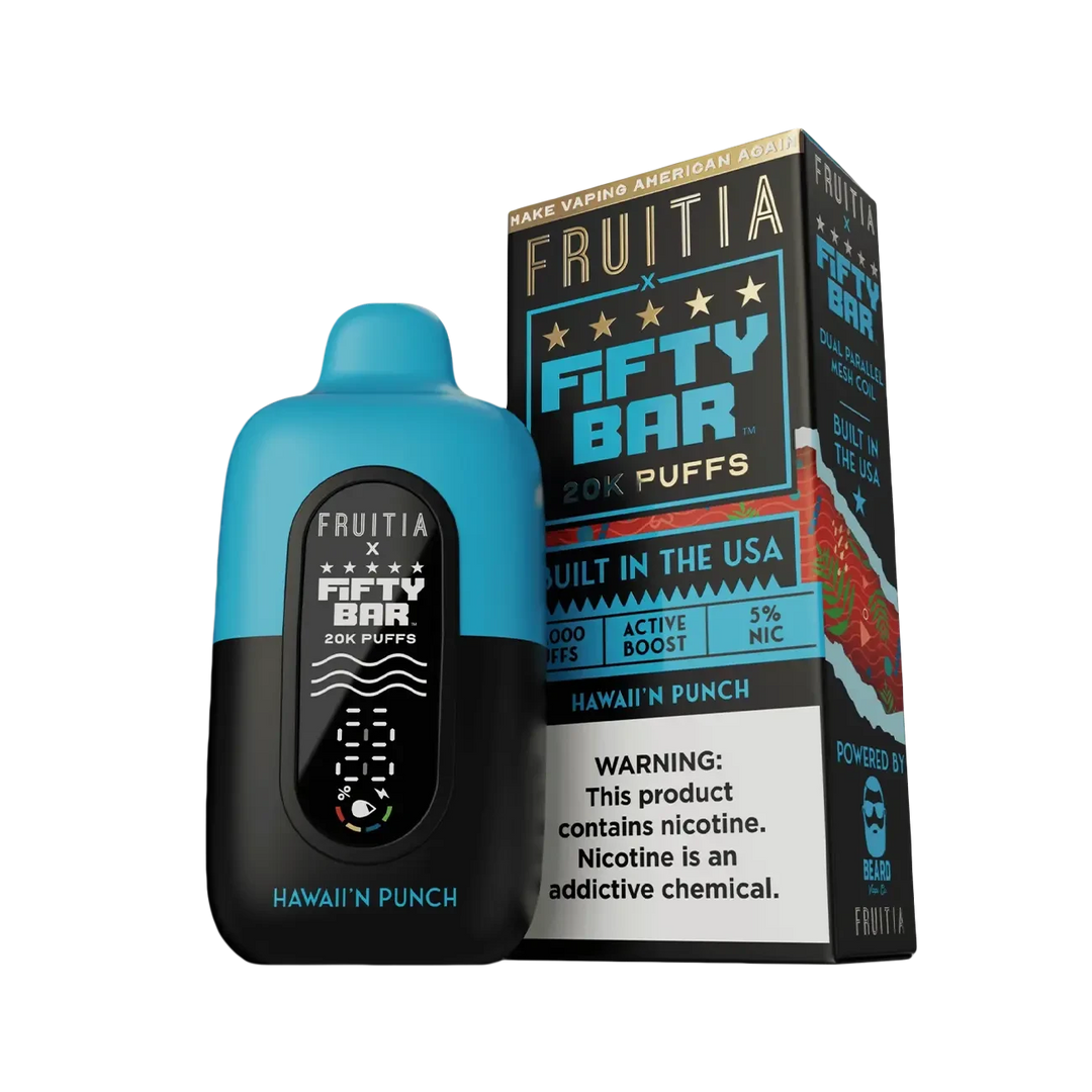 Fifty Bar X Fruitia 20K Disposable Vape (black edition)